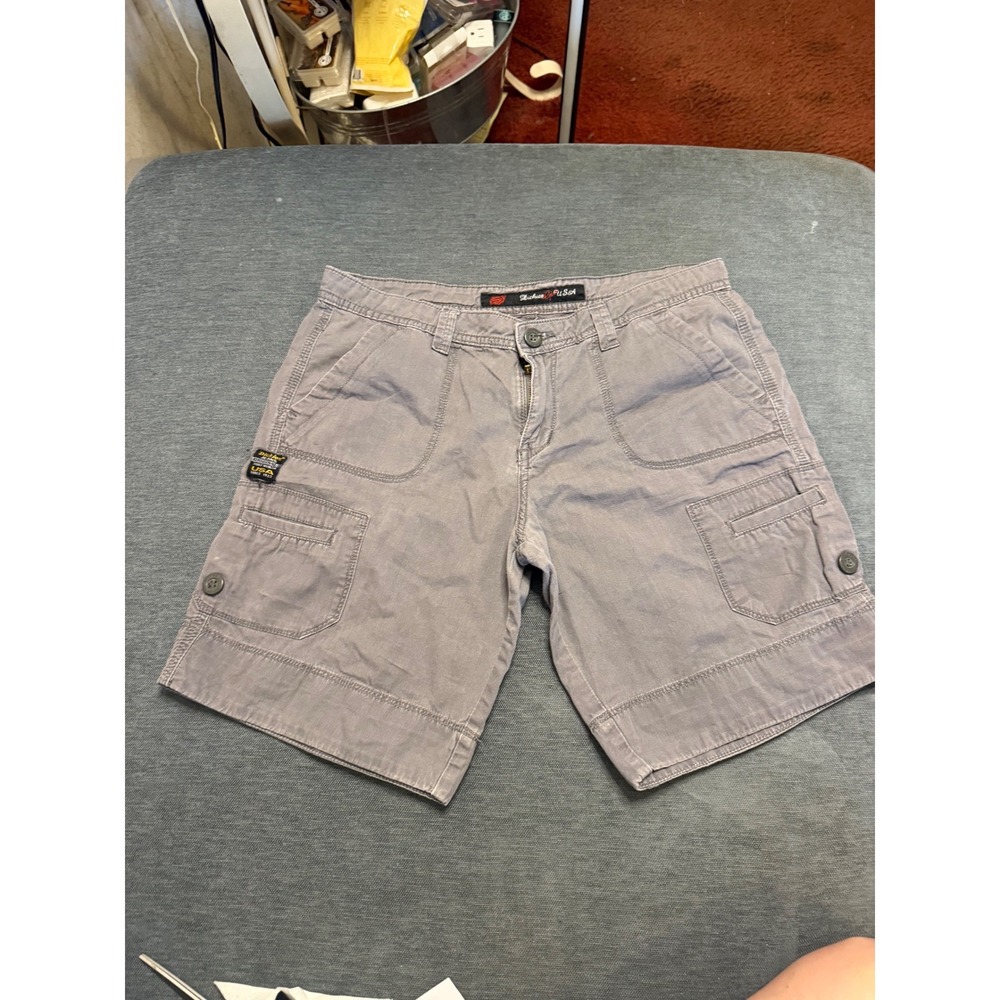 Dickies Girl USA Gray Cargo Shorts‎ Women Size 28 Cotton Utility Workwear